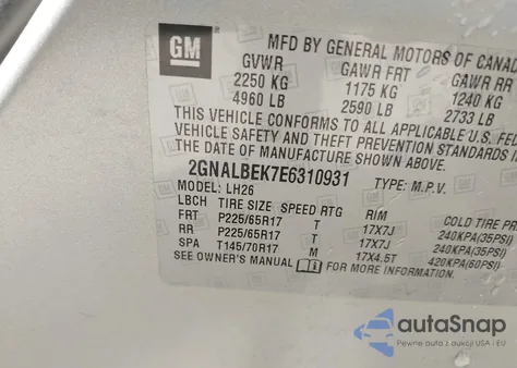 2014 Chevrolet Equinox 1Lt from USA, damaged, VIN 2GNALBEK7E6310931